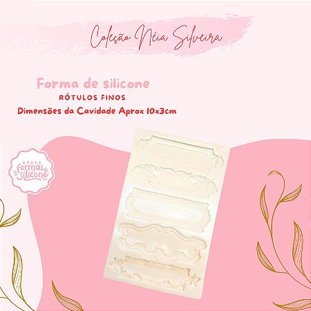 Molde de Silicone Rótulos Finos