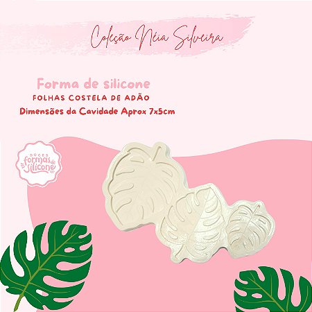 Molde de Silicone Folhas Costela de Adão