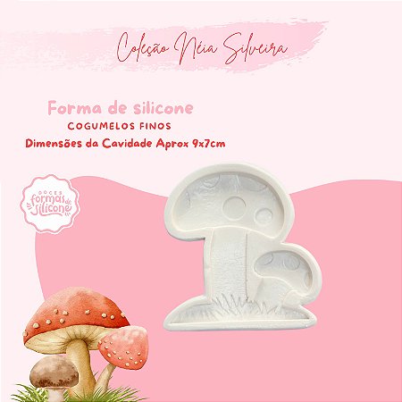 Molde de Silicone Cogumelos Finos