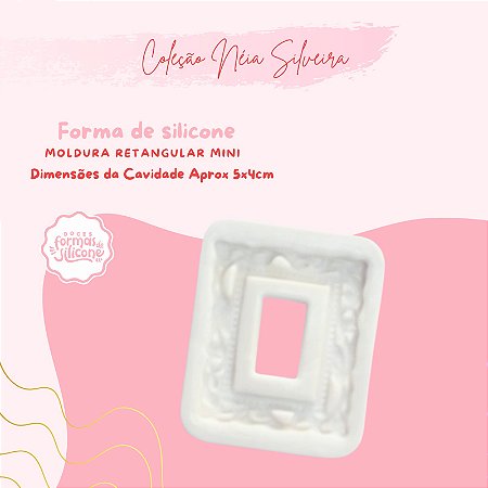 Molde de Silicone Moldura Retangular Mini