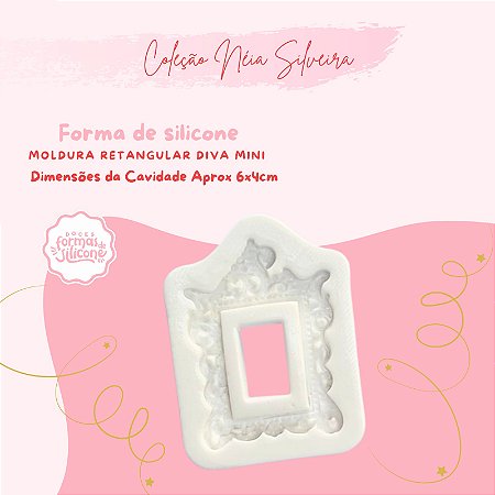Molde de Silicone Moldura Retangular Diva Mini