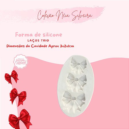 Molde de Silicone Laços Trio