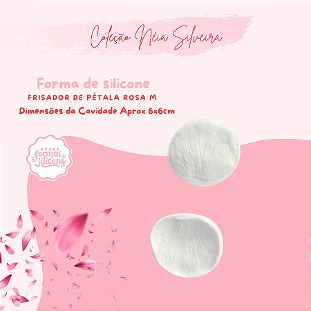 Molde de Silicone Frisador de Pétala Rosa M