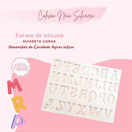 Molde de Silicone Alfabeto Coroa