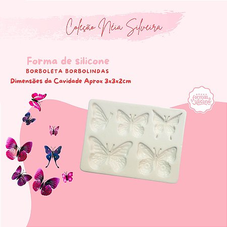Molde de Silicone Borboletas Borbolindas