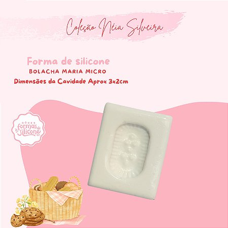 Molde de Silicone Bolacha Maria Micro