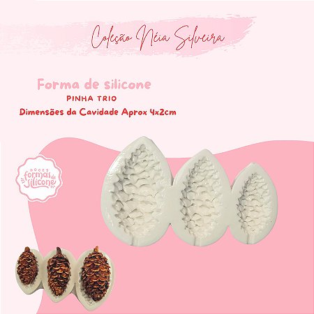 Molde de Silicone Pinha Trio