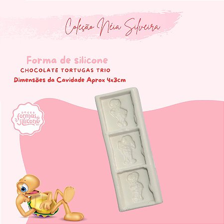 Molde de Silicone Tortugas Trio
