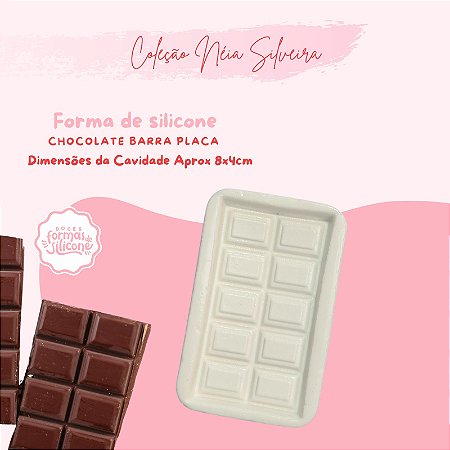 Molde de Silicone Chocolate Barra Placa