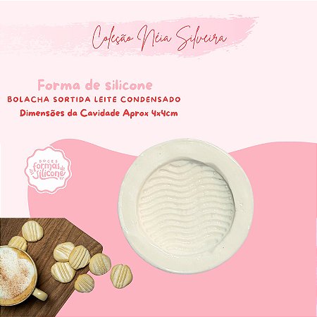 Molde de Silicone Bolacha Sortida Leite Condensado