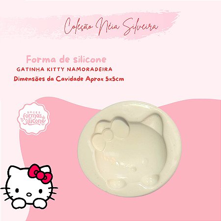 Molde de Silicone Gatinha Kitty Namoradeira