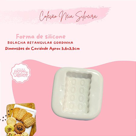 Molde de Silicone Bolacha Retangular Gordinha