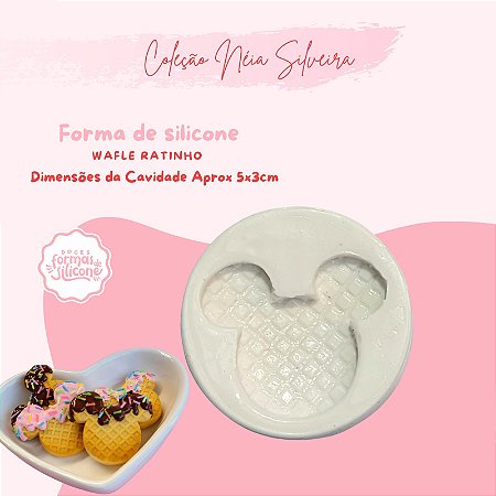Molde de Silicone Waffle Ratinho