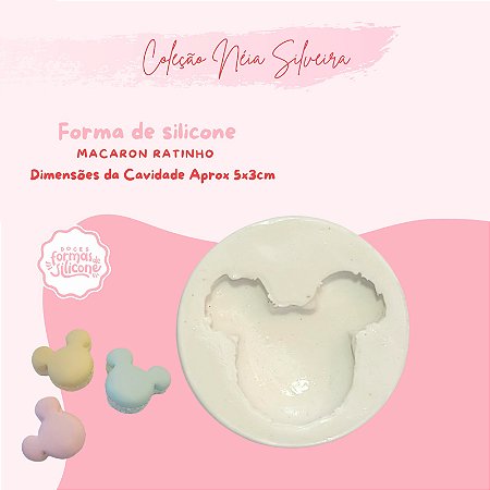 Molde de Silicone Macaron Ratinho