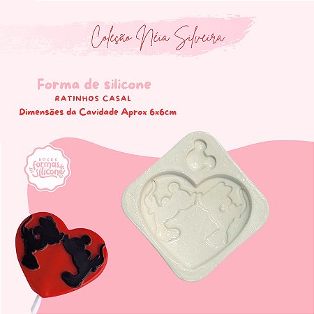 Molde de Silicone Ratinhos Casal