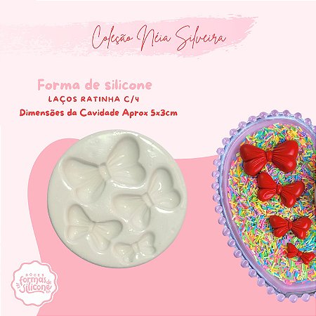 Molde de Silicone Laços Ratinha C/4