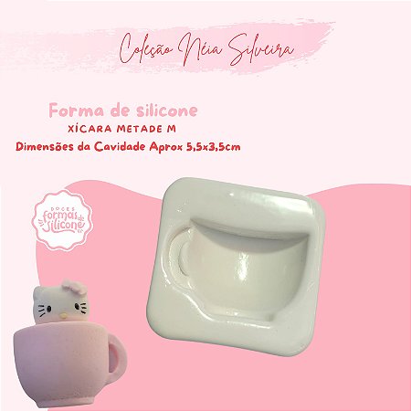 Molde de Silicone Xicara Metade M