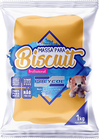 Massa de Biscuit 1 Kg Amarelo Ouro – Polycol