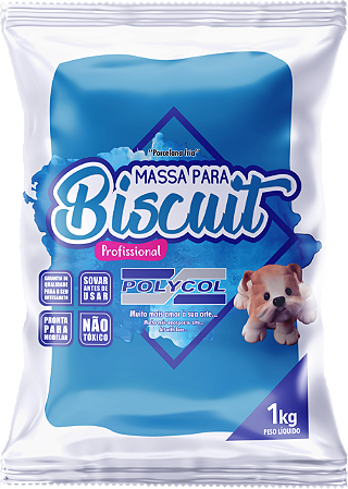 Massa de Biscuit 1 Kg Azul Celeste – Polycol