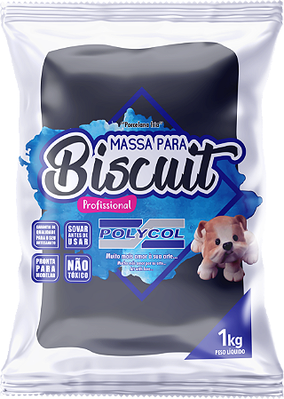 Massa de Biscuit 1 Kg Preto – Polycol