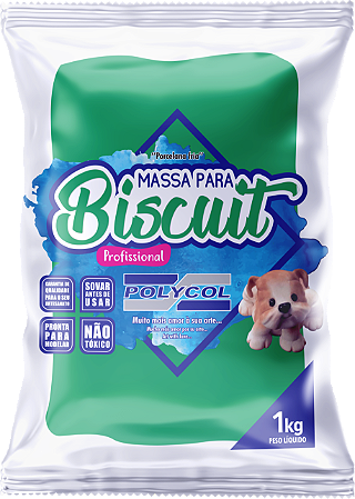 Massa de Biscuit 1 Kg Verde Folha – Polycol