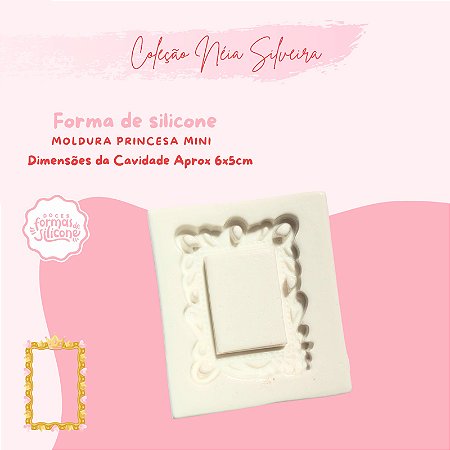 Molde de Silicone Moldura Princesa Mini