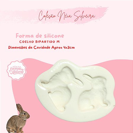 Molde de Silicone Coelho Bipartido M