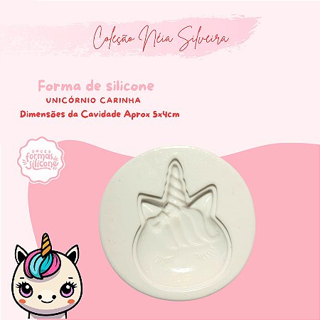 Molde de Silicone Unicórnio Carinha