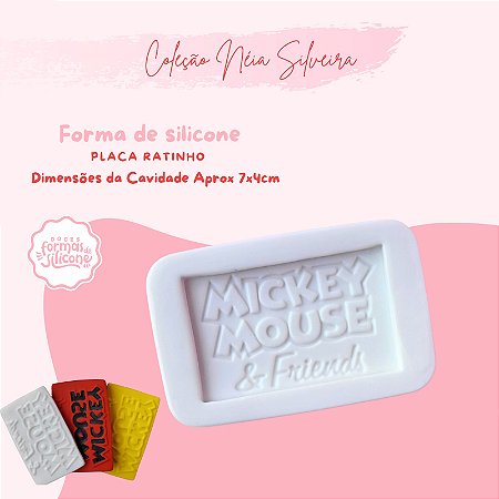 Molde de Silicone Placa Ratinho