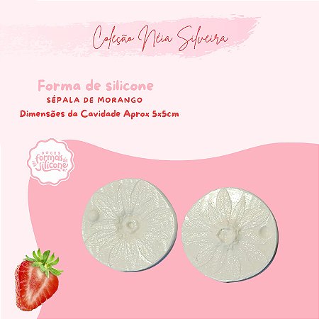 Molde de Silicone Sépala de Morango