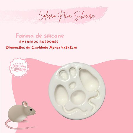 Molde de Silicone Ratinho Roedores