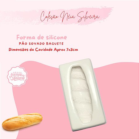 Molde de Silicone Pão Sovado Baguete