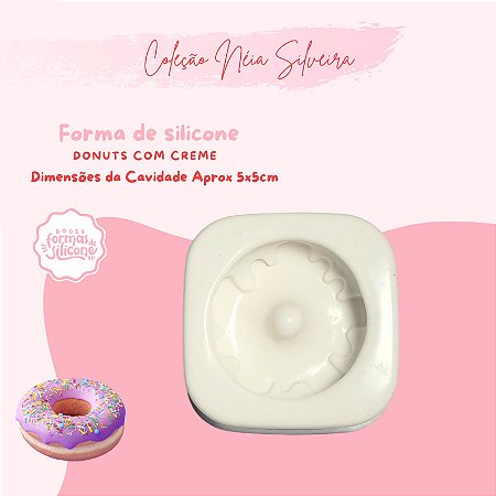 Molde de Silicone Donuts com Creme