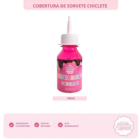 Cobertura de Sorvete Chiclete - Fake Biscuit