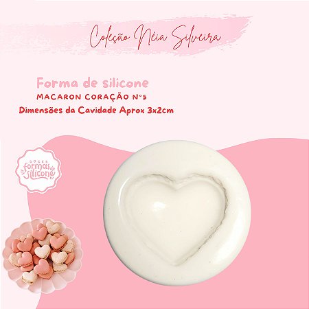 Molde de Silicone Macaron Coraçao 5