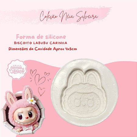 Molde de Silicone Biscoito Labubu Carinha