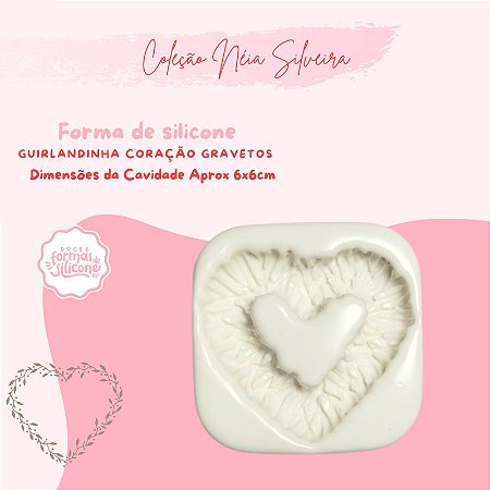 Molde de Silicone Guirlandinha Coração Gravetos