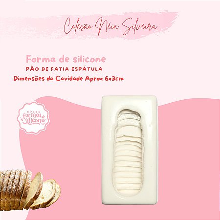 Molde de Silicone Pão de Fatia Espátula