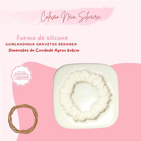 Molde de Silicone Guirlandinha Graveto Redonda