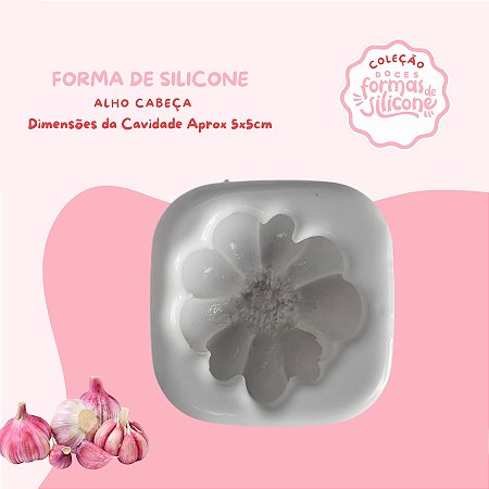 Molde de Silicone Alho Cabeça