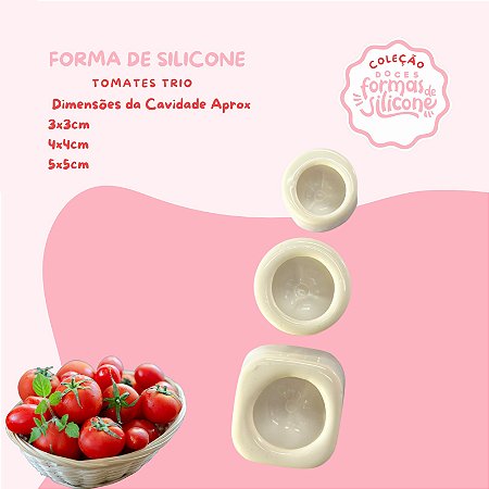 Molde de Silicone Tomate Trio