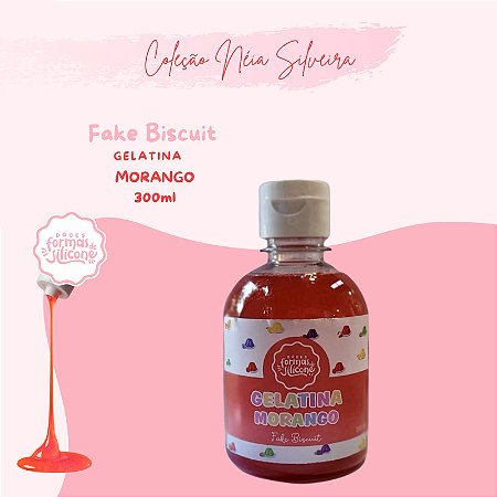 Gelatina Morango - Fake Biscuit