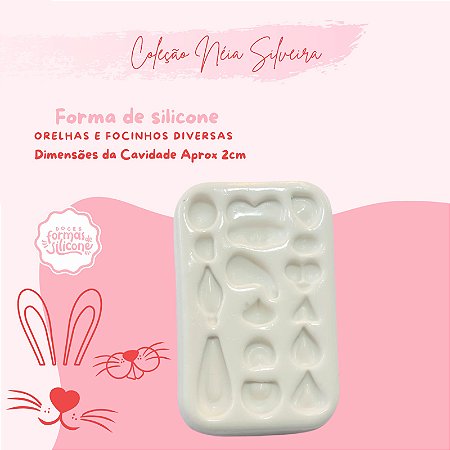 Molde de Silicone Orelhas e Fucinhos Diversos