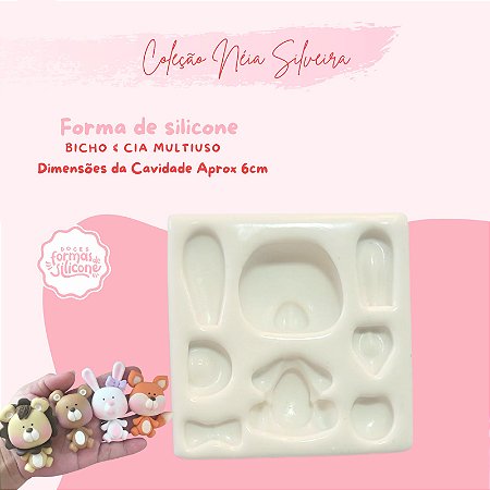Molde de Silicone Bicho e Cia Multiuso