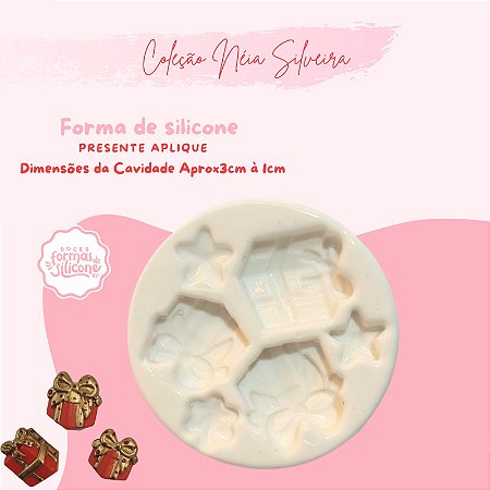 Molde de Silicone Presente Aplique