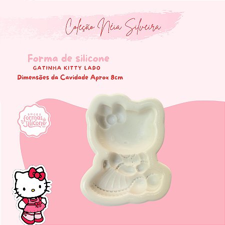 Molde de Silicone Gatinha Kitty Lado