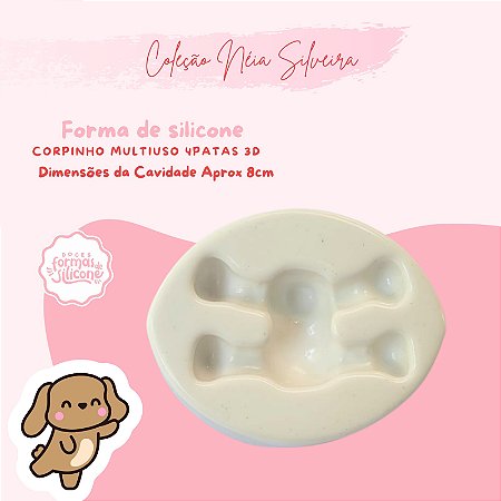 Molde de Silicone Corpinho Multiuso 4 Patas 3D