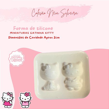 Molde de Silicone Miniaturas Gatinhas Kitty
