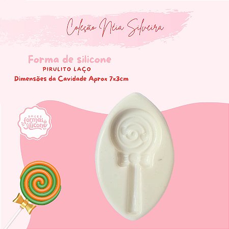 Molde de Silicone Pirulito Laço