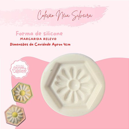 Molde de Silicone Margarida Relevo